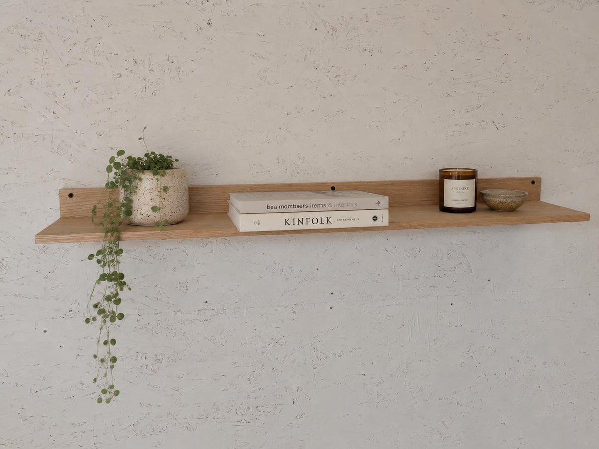 Minimalist Oak Wall Shelf | Modern Scandi Home Décor