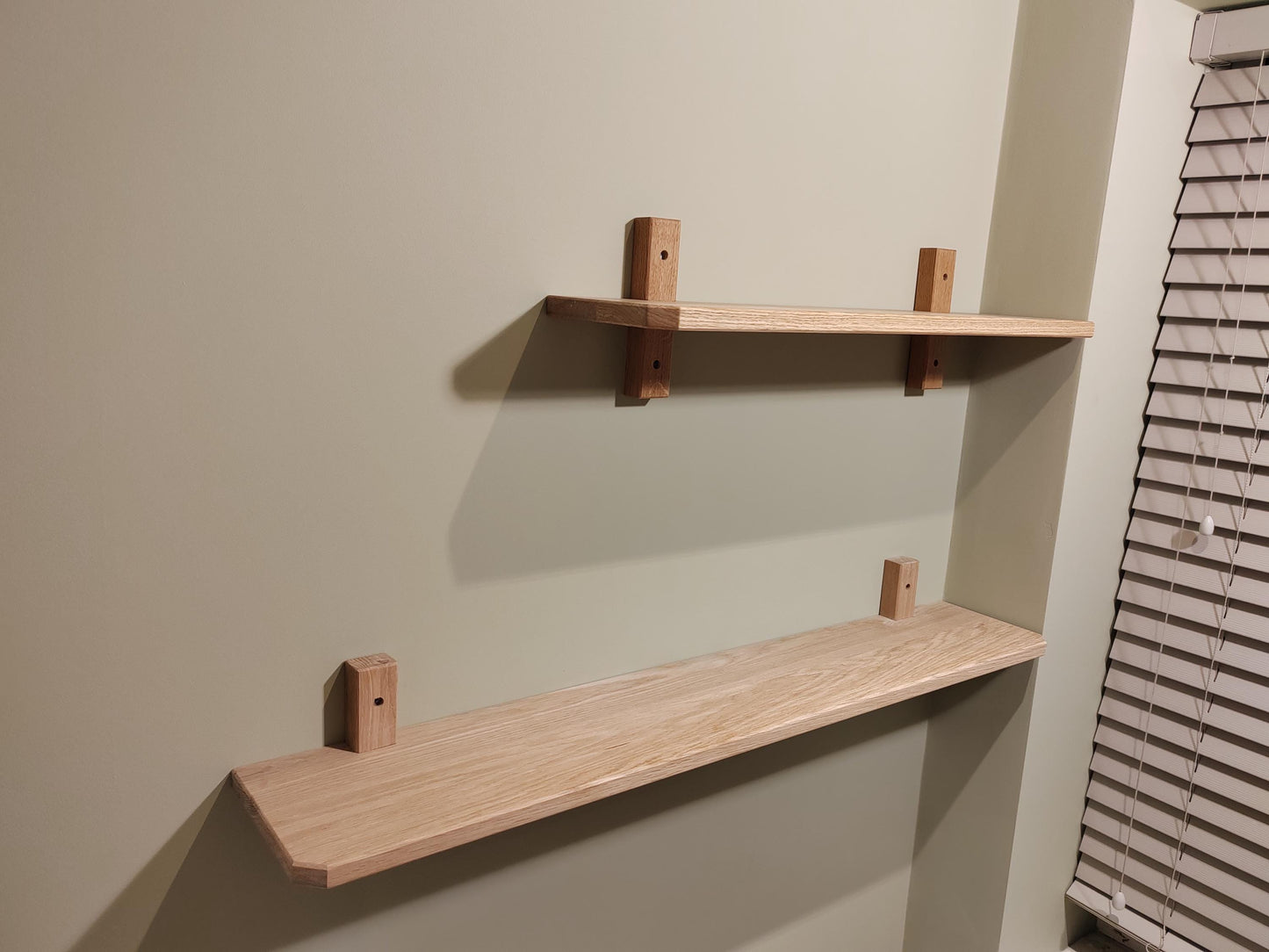 Handmade Solid Oak Floating Shelf