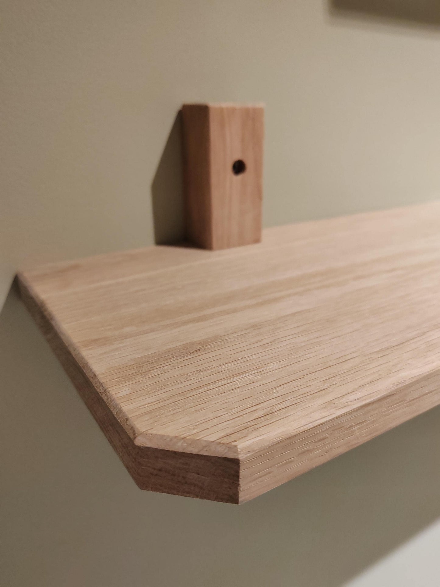 Handmade Solid Oak Floating Shelf