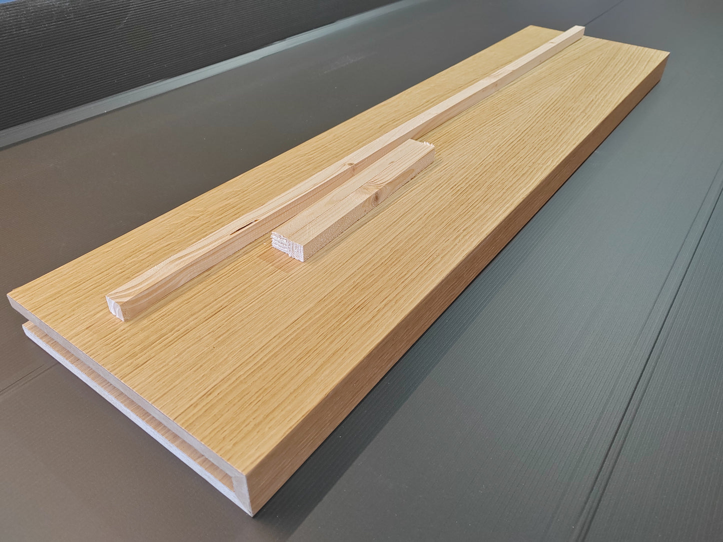 Oak Alcove Floating Shelves