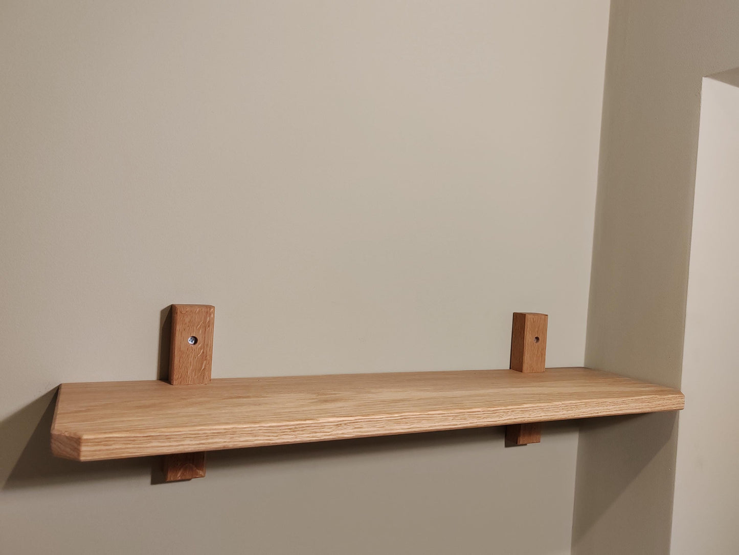 Handmade Solid Oak Floating Shelf