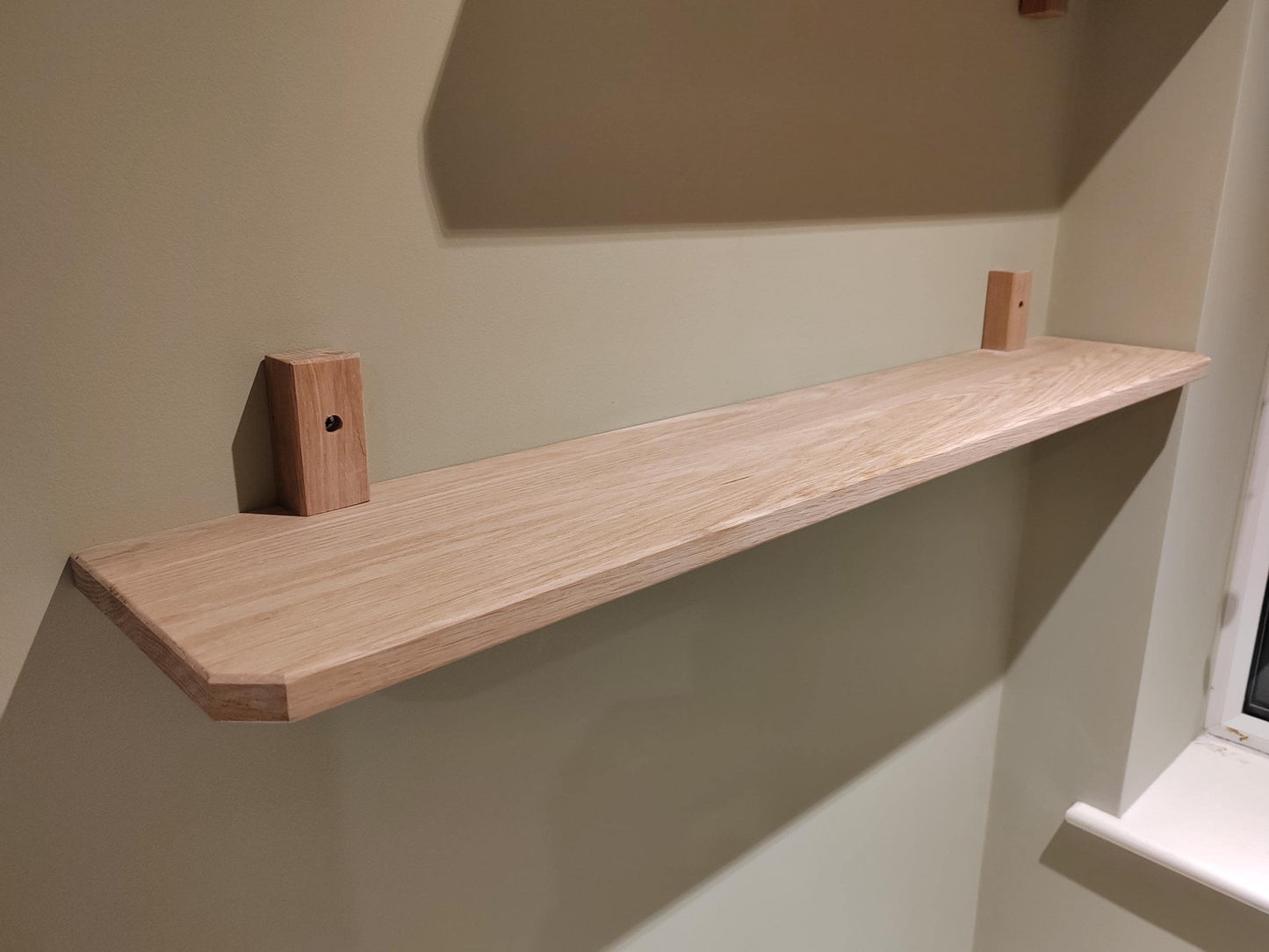 Handmade Solid Oak Floating Shelf