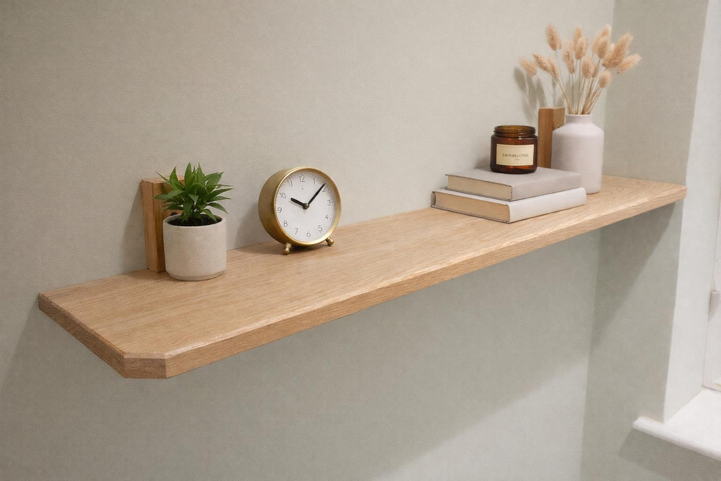 Handmade Solid Oak Floating Shelf