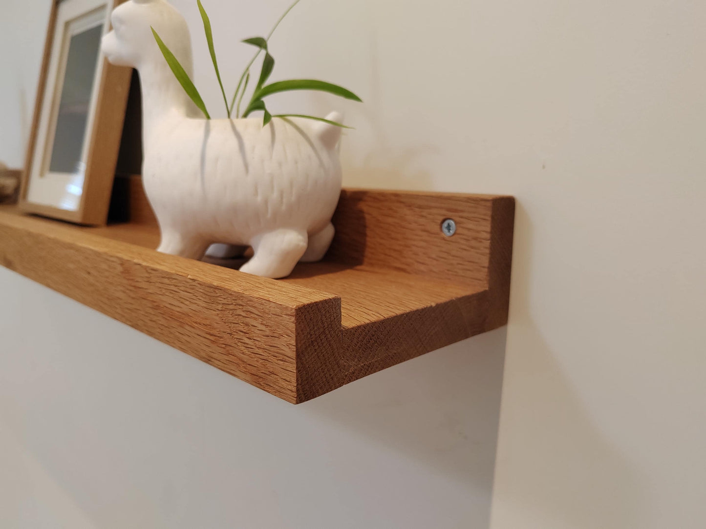 Solid Oak Picture Shelf