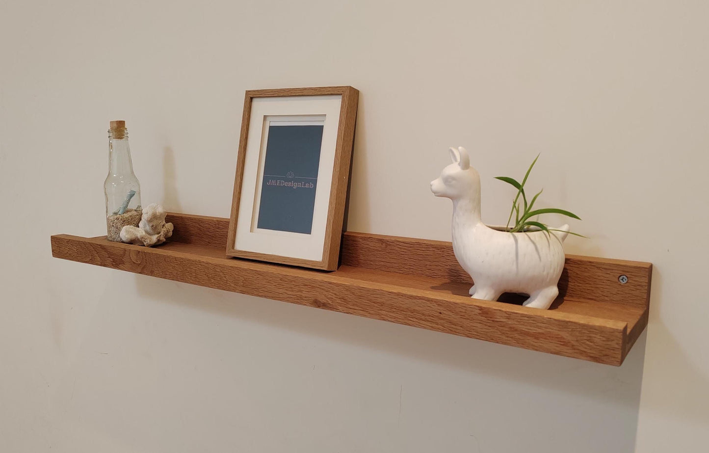 Solid Oak Picture Shelf