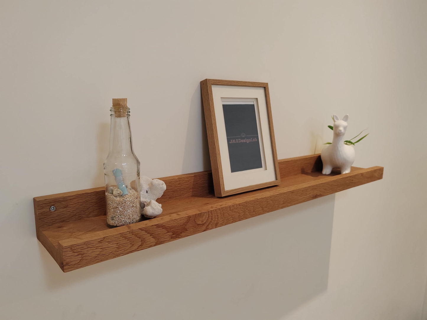 Solid Oak Picture Shelf