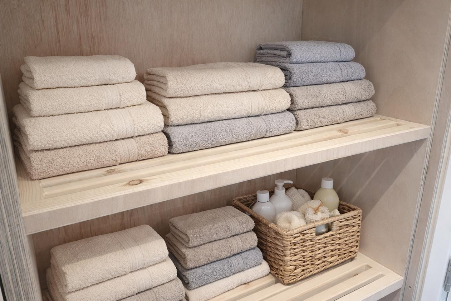 Airing Cupboard Shelf - Custom Slatted Storage Shelf