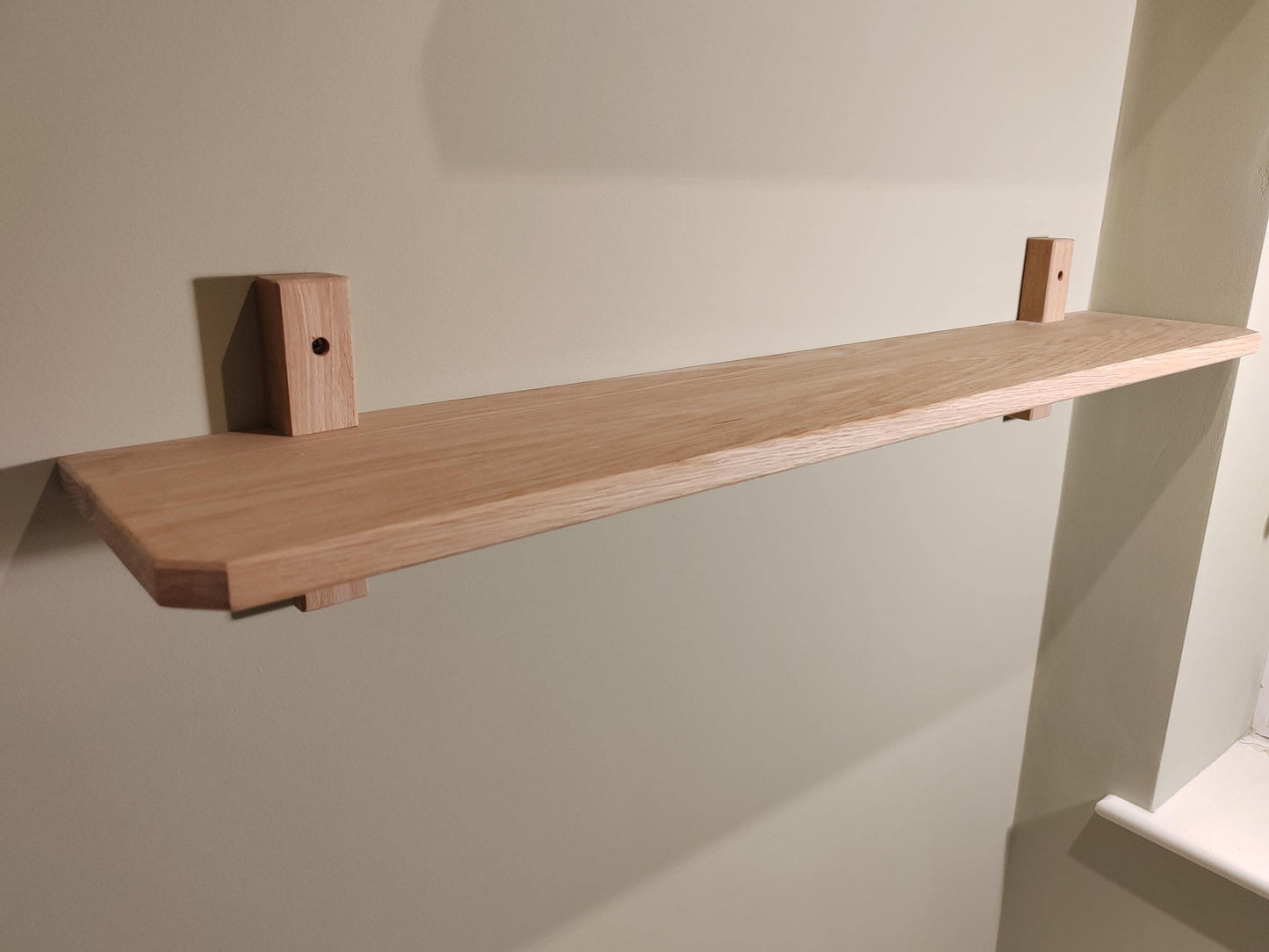 Handmade Solid Oak Floating Shelf