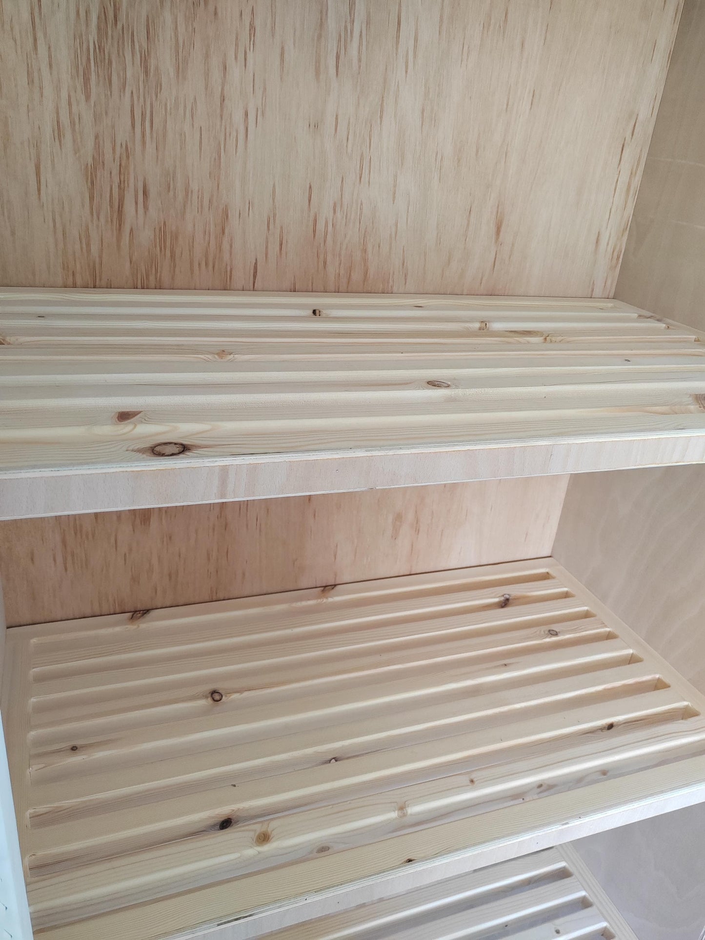 Airing Cupboard Shelf - Custom Slatted Storage Shelf