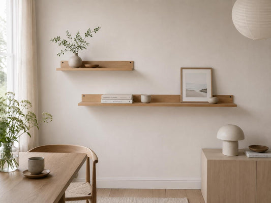 Minimalist Oak Wall Shelf | Modern Scandi Home Décor