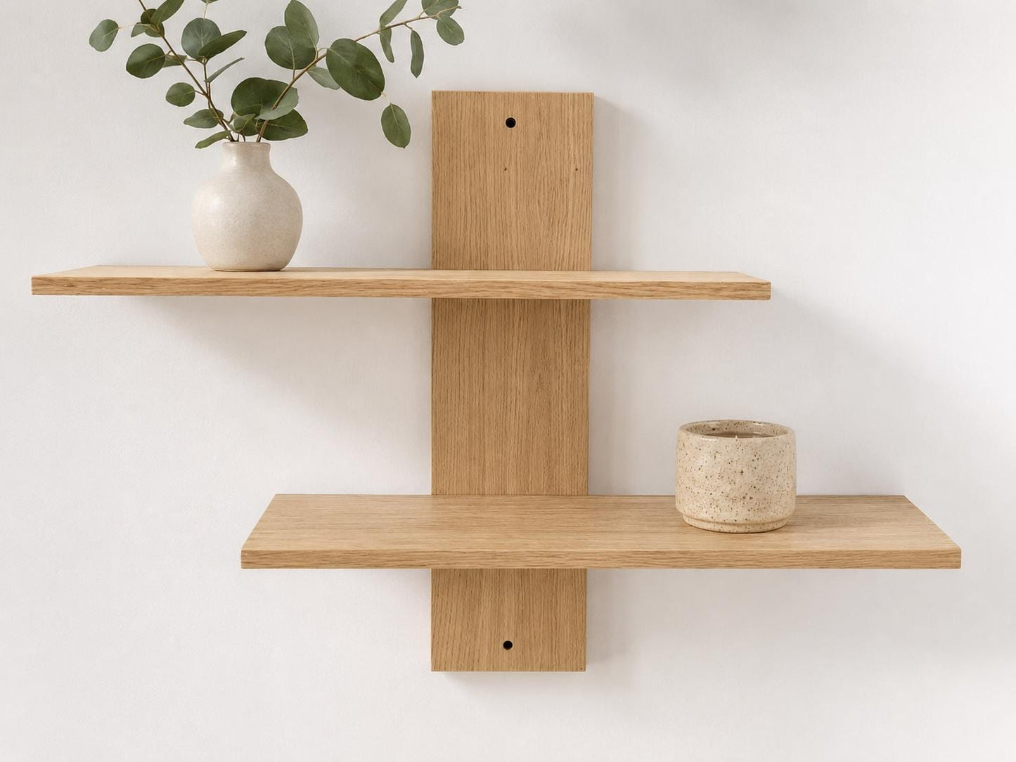 Handmade Oak Wall Shelf | Scandi Display Shelf